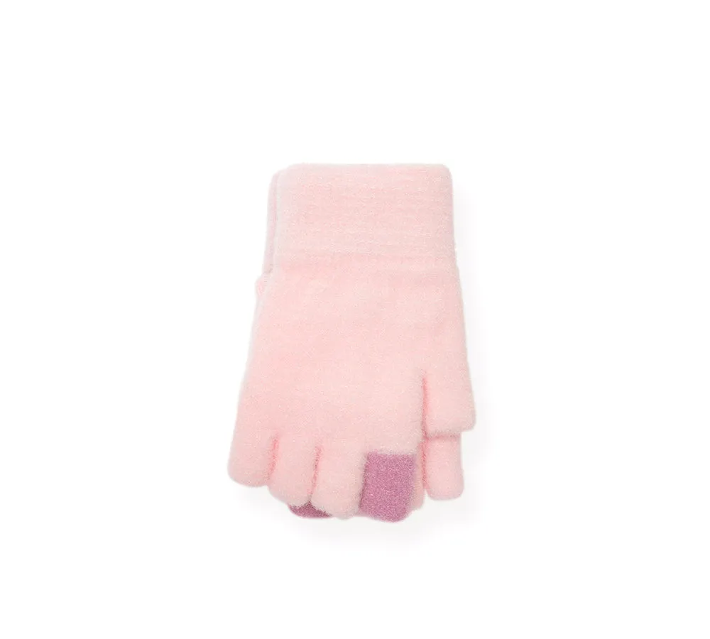 Fingerless Ultra Plush Knit Ewe Gloves