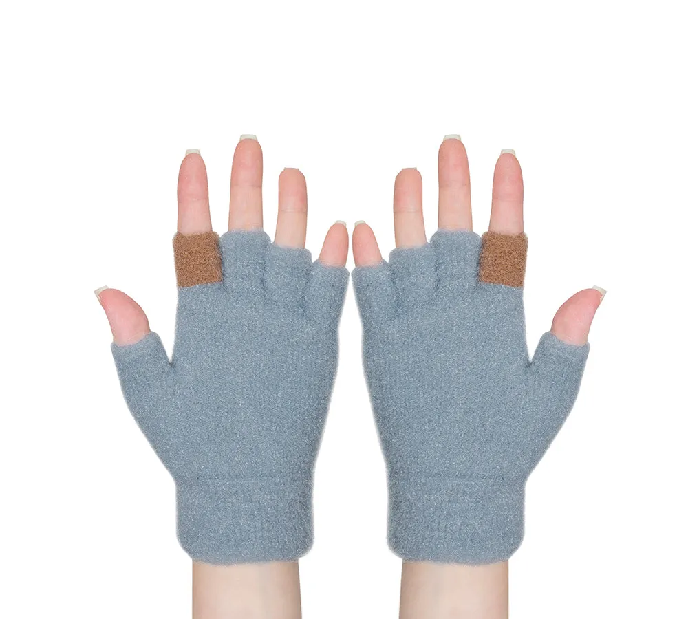 Fingerless Ultra Plush Knit Ewe Gloves