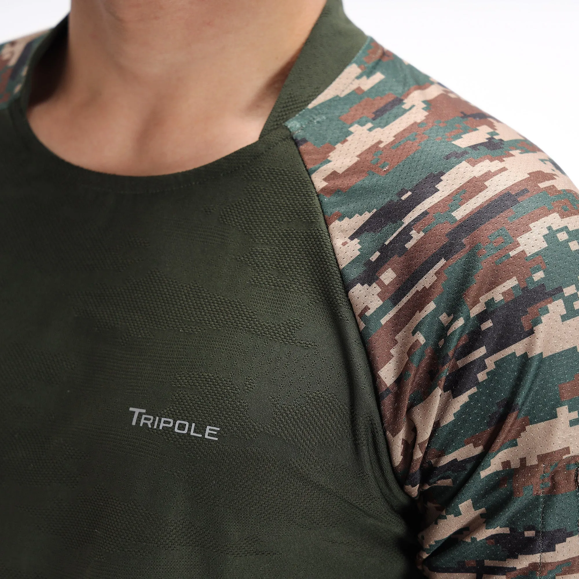 Full Sleeve Hiking and Trekking T-Shirt & Jersey | Green,Camo