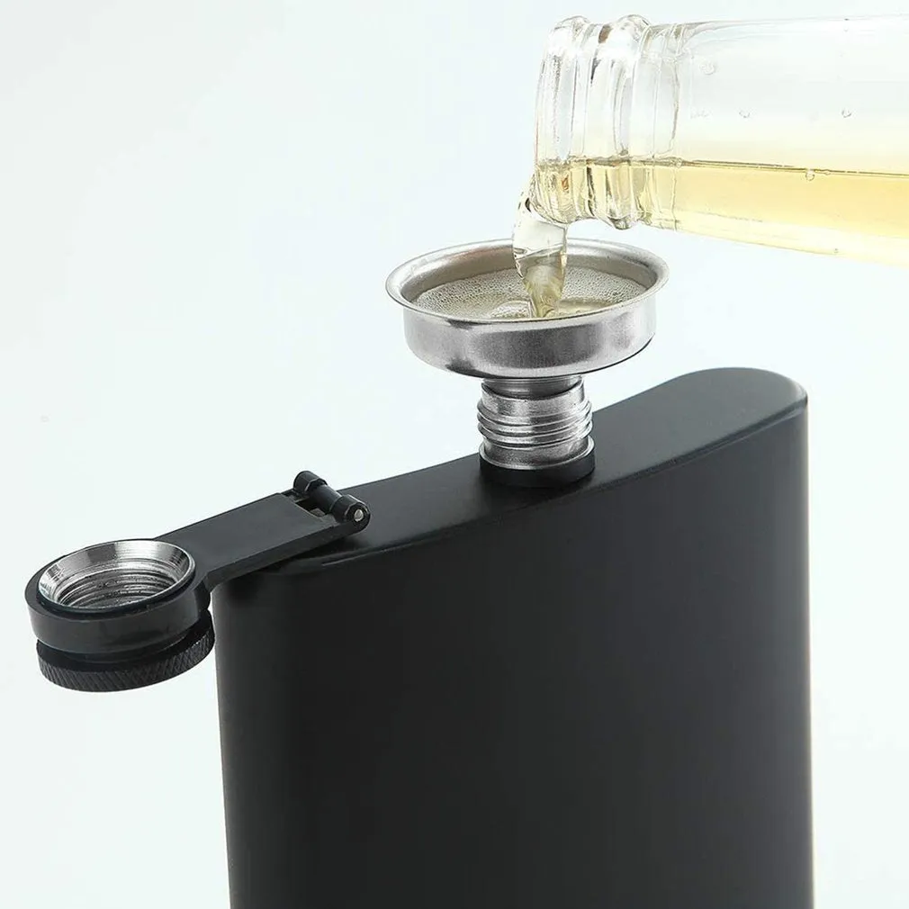 Funki Buys | Hip Flasks | Black Stainless Steel Hip Flask | 8oz