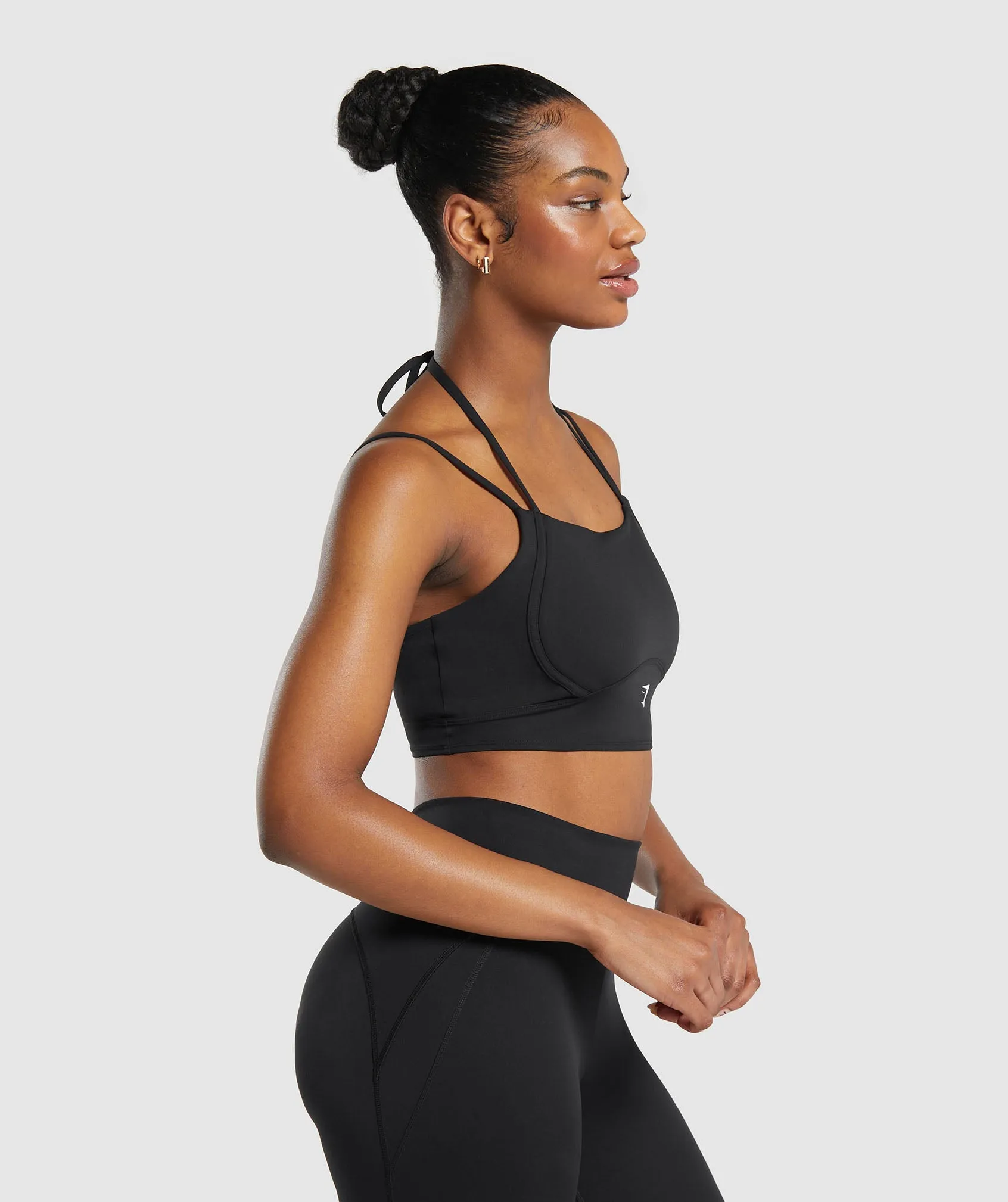 Gymshark Halterneck Crop Cami Tank - Black