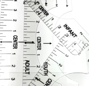 Heat Press Center Alignment Rulers 4-PK