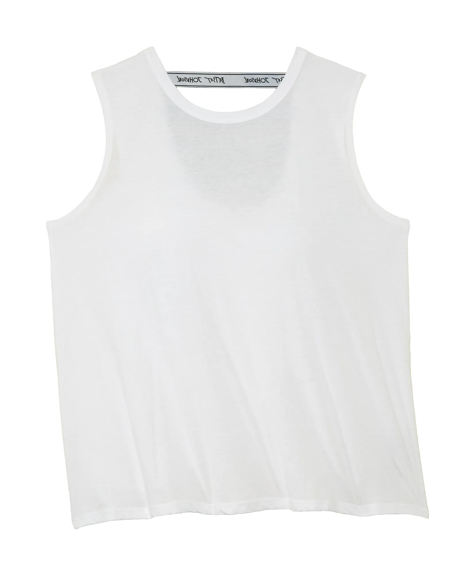 Hibiscus Tank with Cutout Back Detail | White