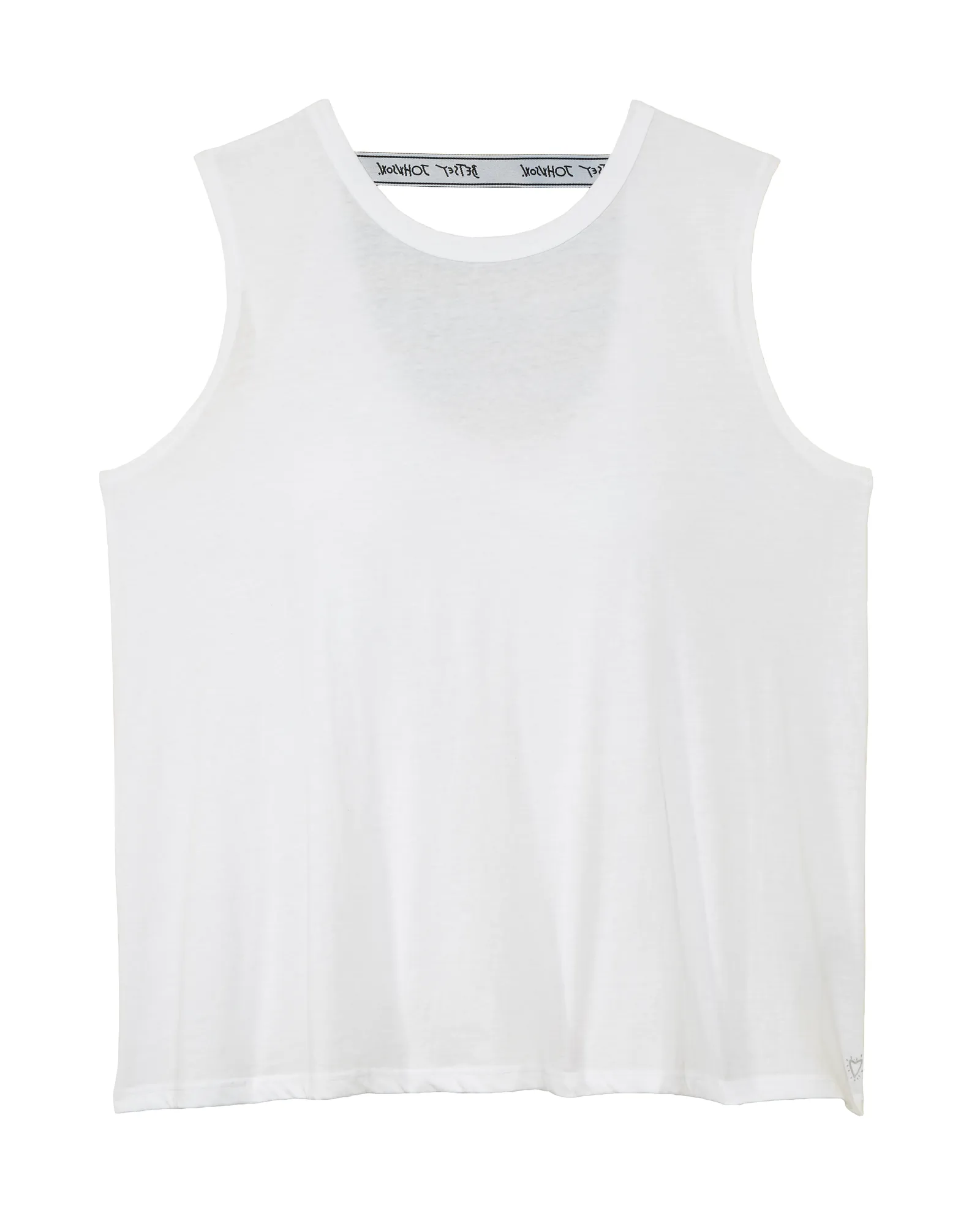 Hibiscus Tank with Cutout Back Detail | White