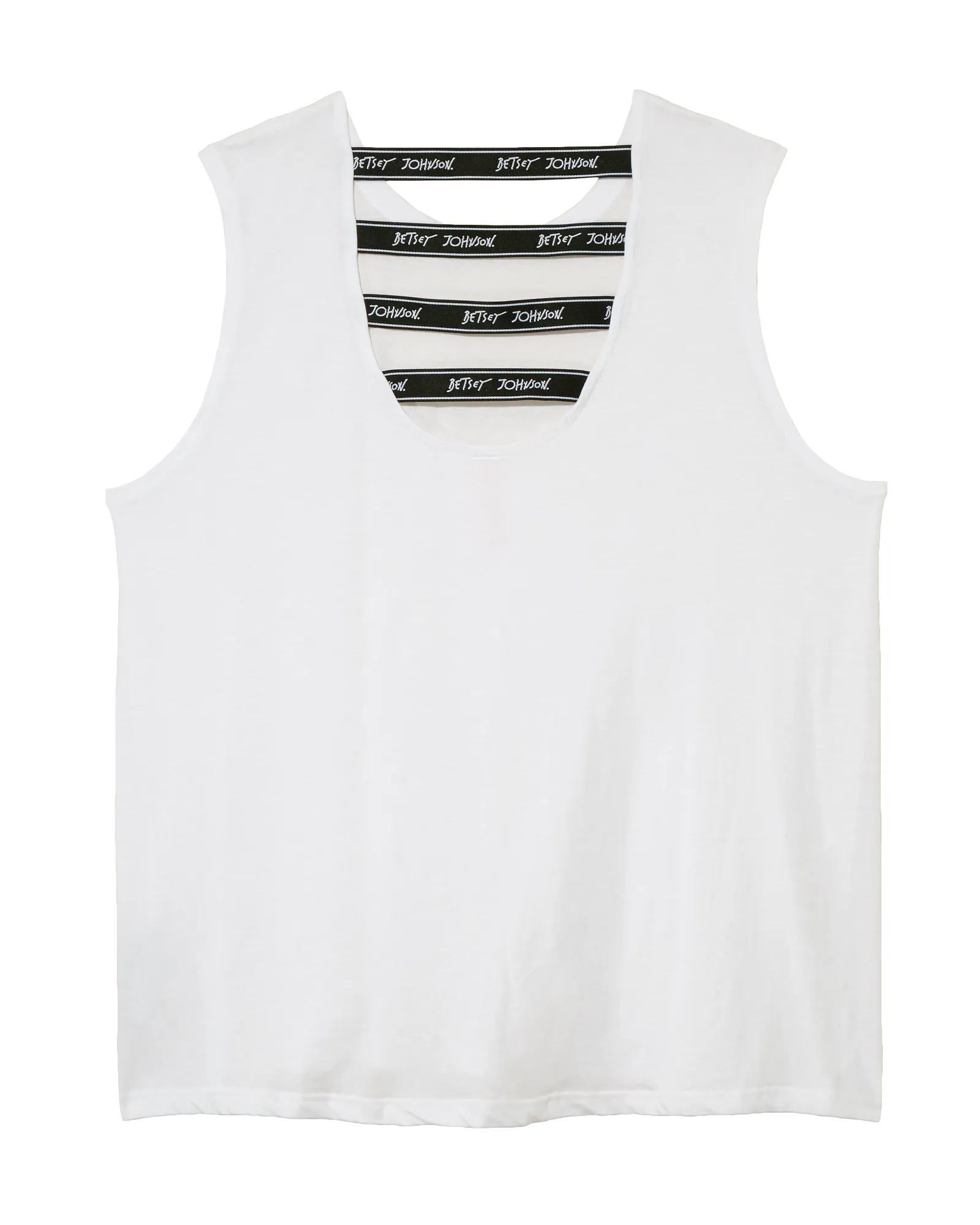 Hibiscus Tank with Cutout Back Detail | White