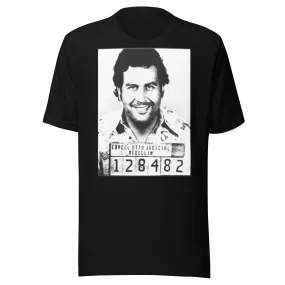 Icon T-shirt Famous Columbian Drug Dealer Mug Shot Short Sleeve Crew Neck Top