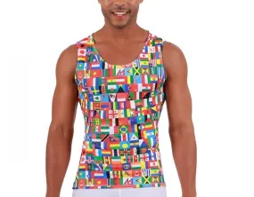 Insta Slim USA Flag Activewear Muscle Tank 5MAT001