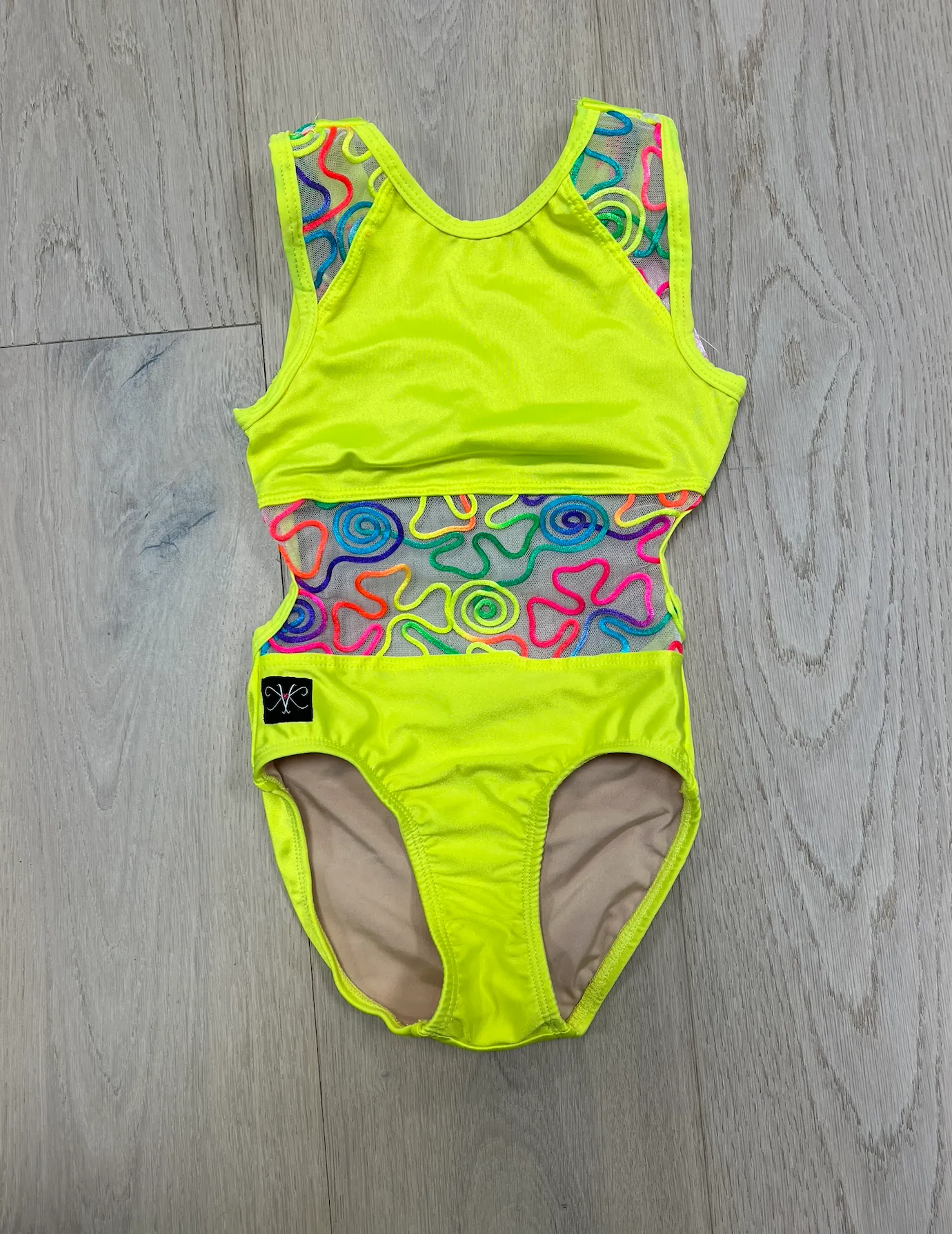 Kandi Kouture | Children's Cotton Candy Leotard | Neon Yellow