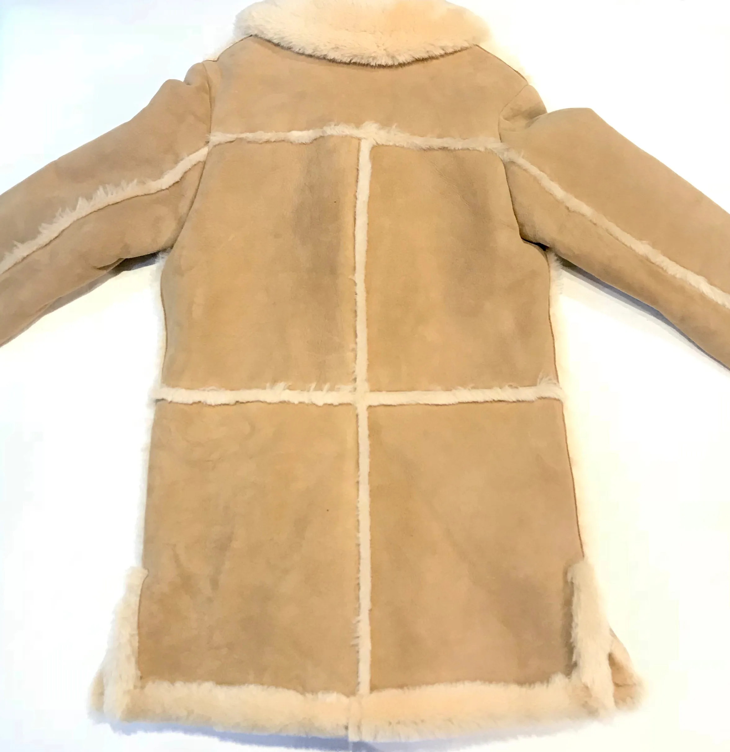 Kashani Ladies Natural Sherpa Lined Shearling Coat