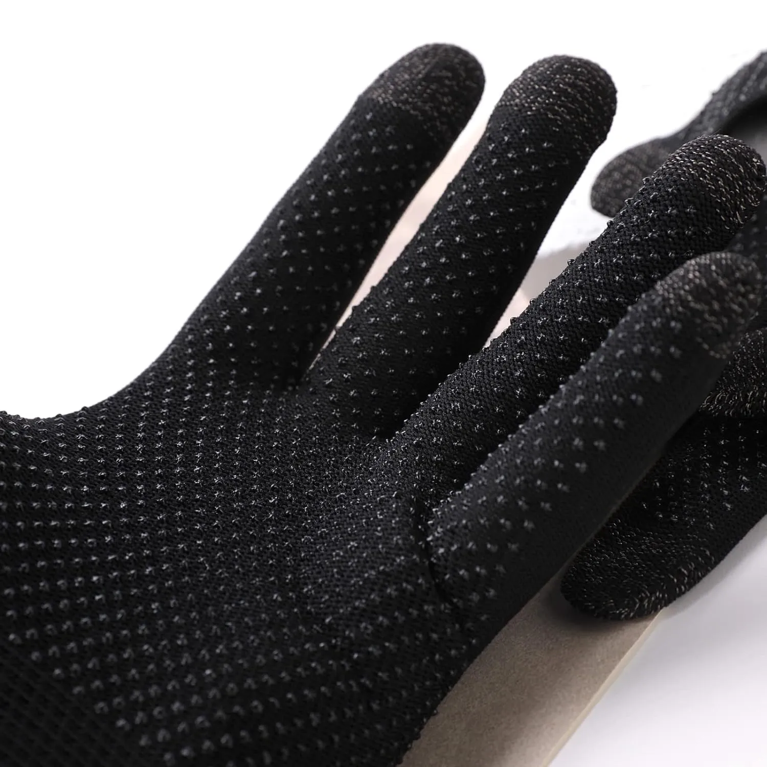 Kuber Industries Non-Slip Warm Five-Finger Touch screen Gaming Gloves (MH-TG001)- Black (Pack Of 5)