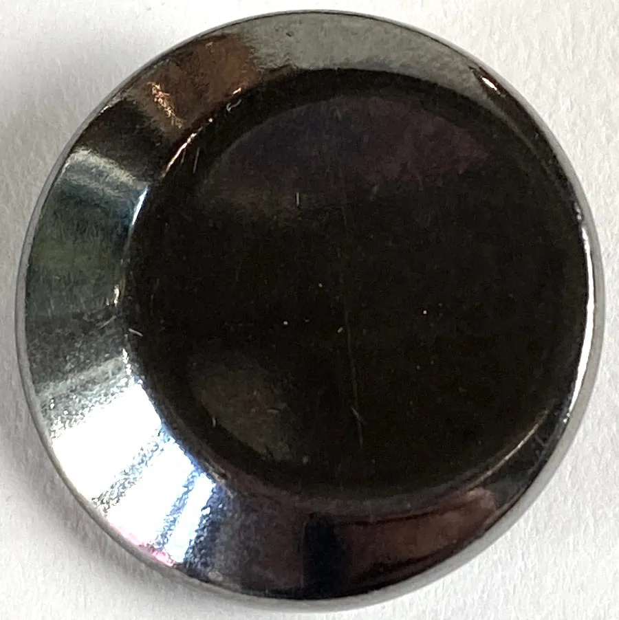 Lunar Graphite, Near-Black Mirror Crescent Button 7/8" / 22mm Shank Back, JHB Germany # FJ-80