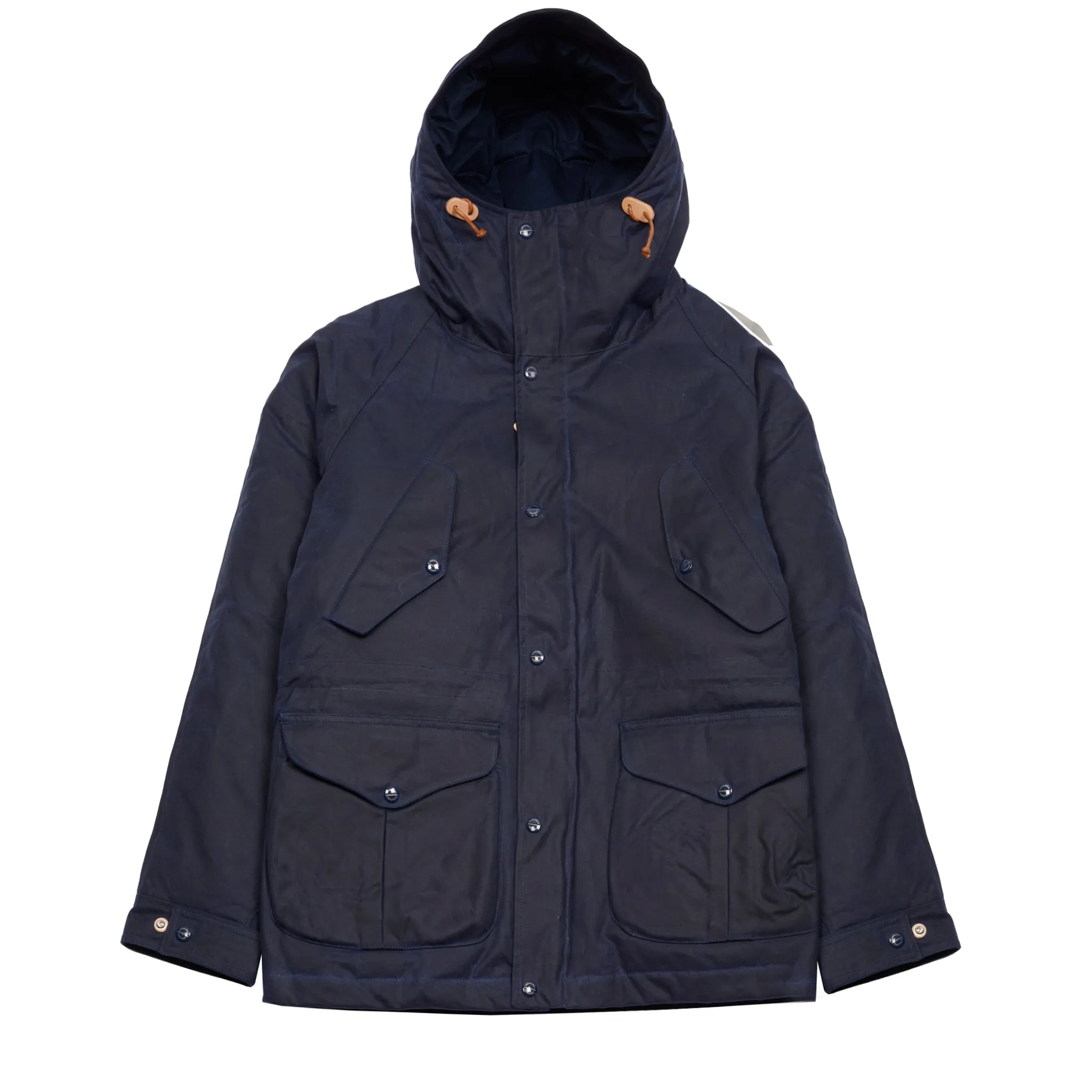 Manifattura Ceccarelli Waxed Fisherman Parka in Navy