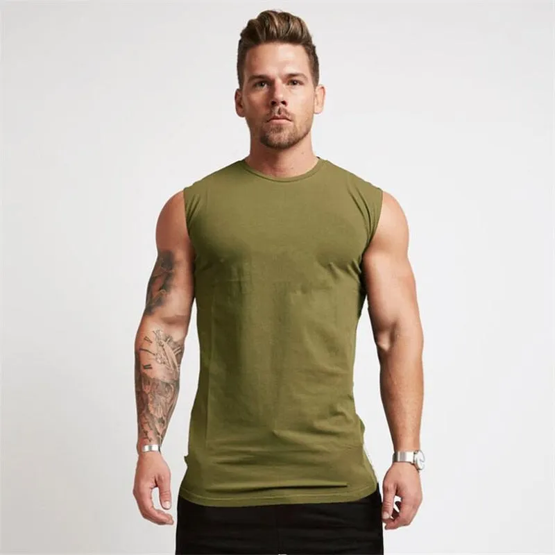 Mens Gym Workout Sleeveless Bodybuilding Fitness Tank Top