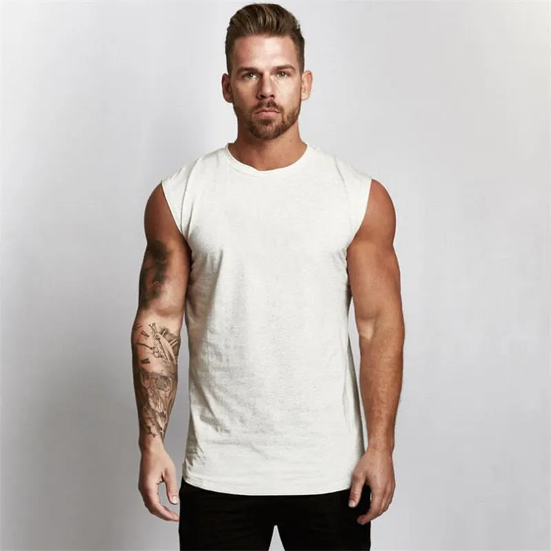 Mens Gym Workout Sleeveless Bodybuilding Fitness Tank Top