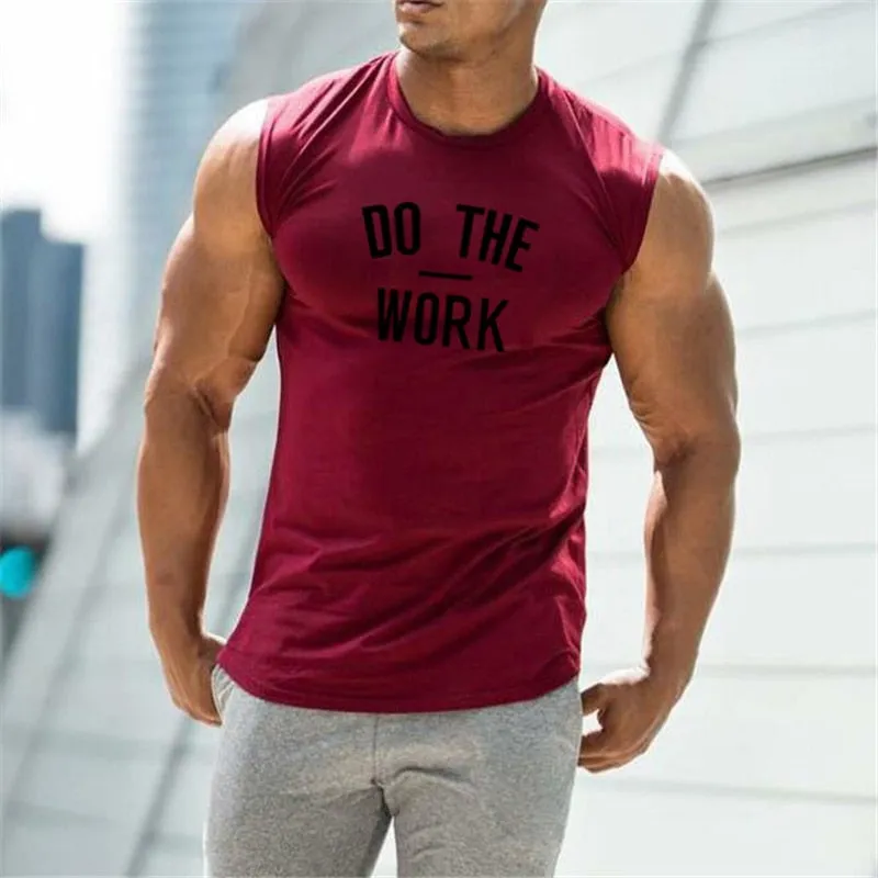 Mens Gym Workout Sleeveless Bodybuilding Fitness Tank Top