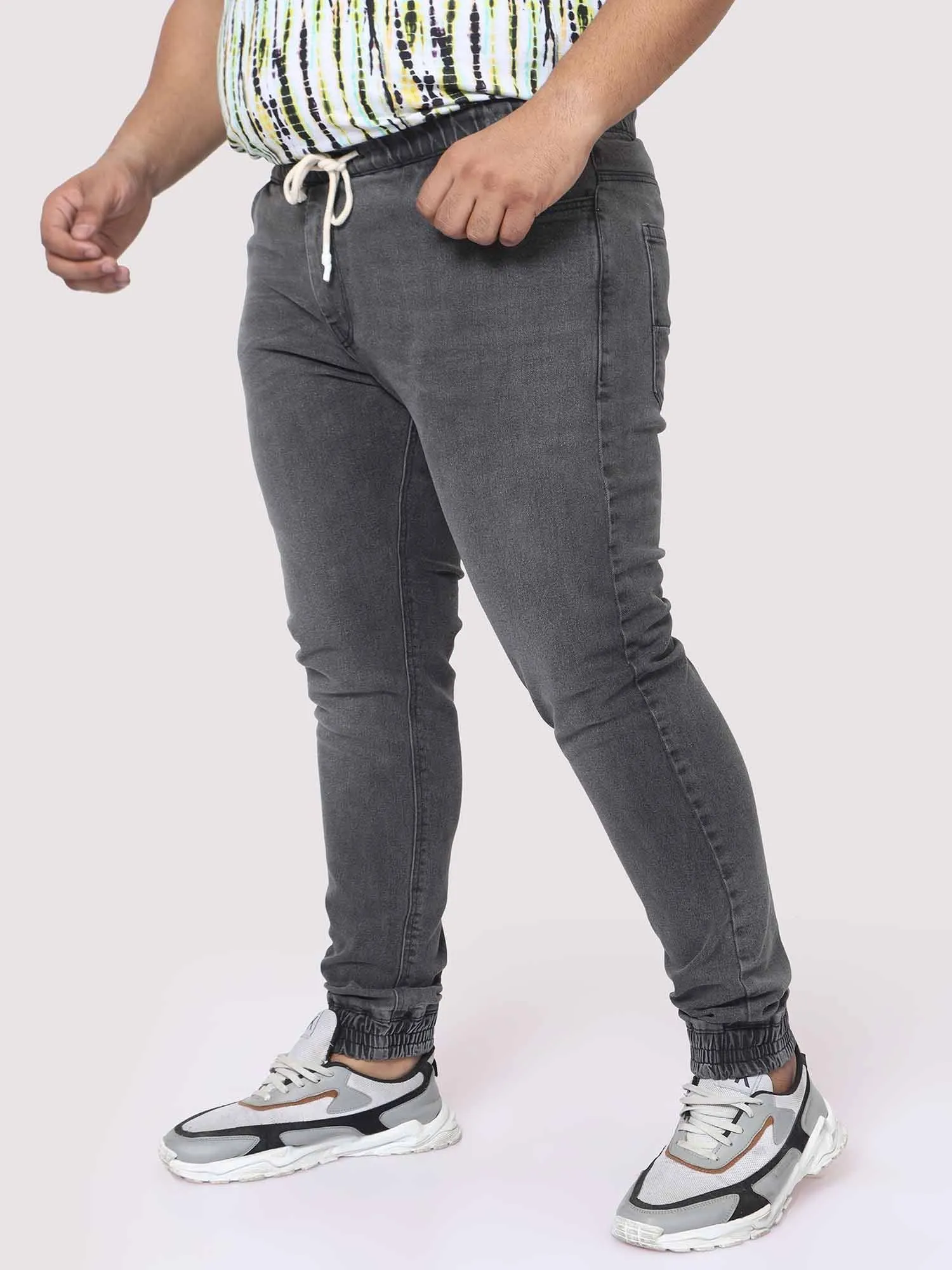 Men's Plus Size Pebble Grey Jogger Pants