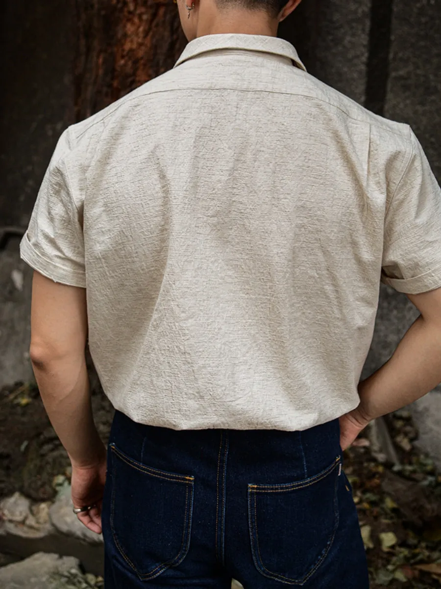 Men's Sailor Flap Collar Linen Shirt