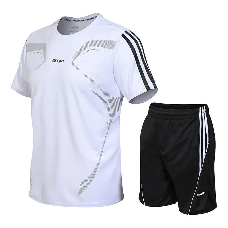 Men's Sports Set Fitness Short Sleeve T-Shirt