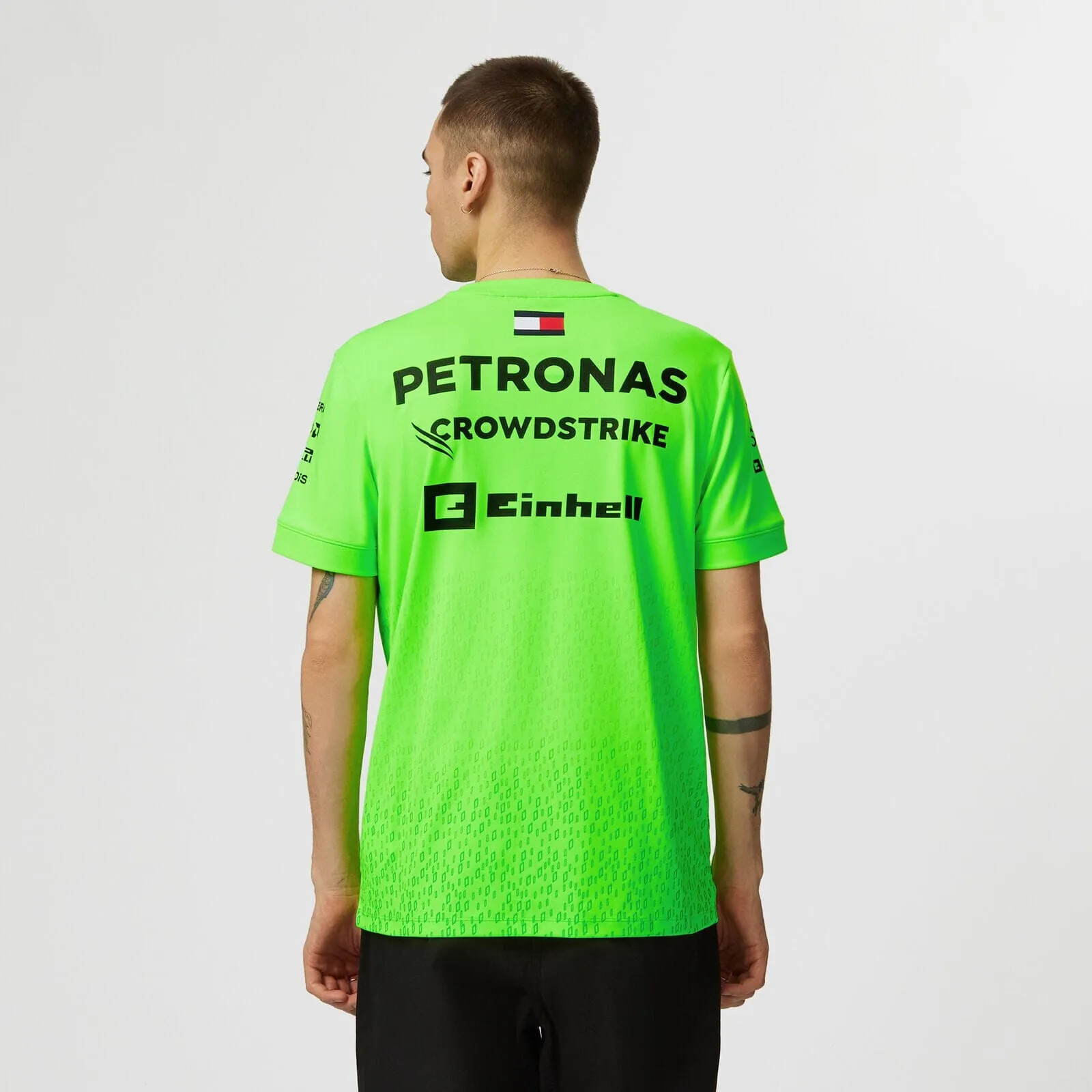 Mercedes AMG Petronas F1 2023 Men's Set Up Driver T-Shirt - Volt Green