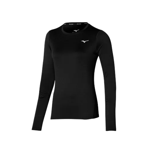 MIZUNO IMPULSE LS TEE - WOMENS - BLACK