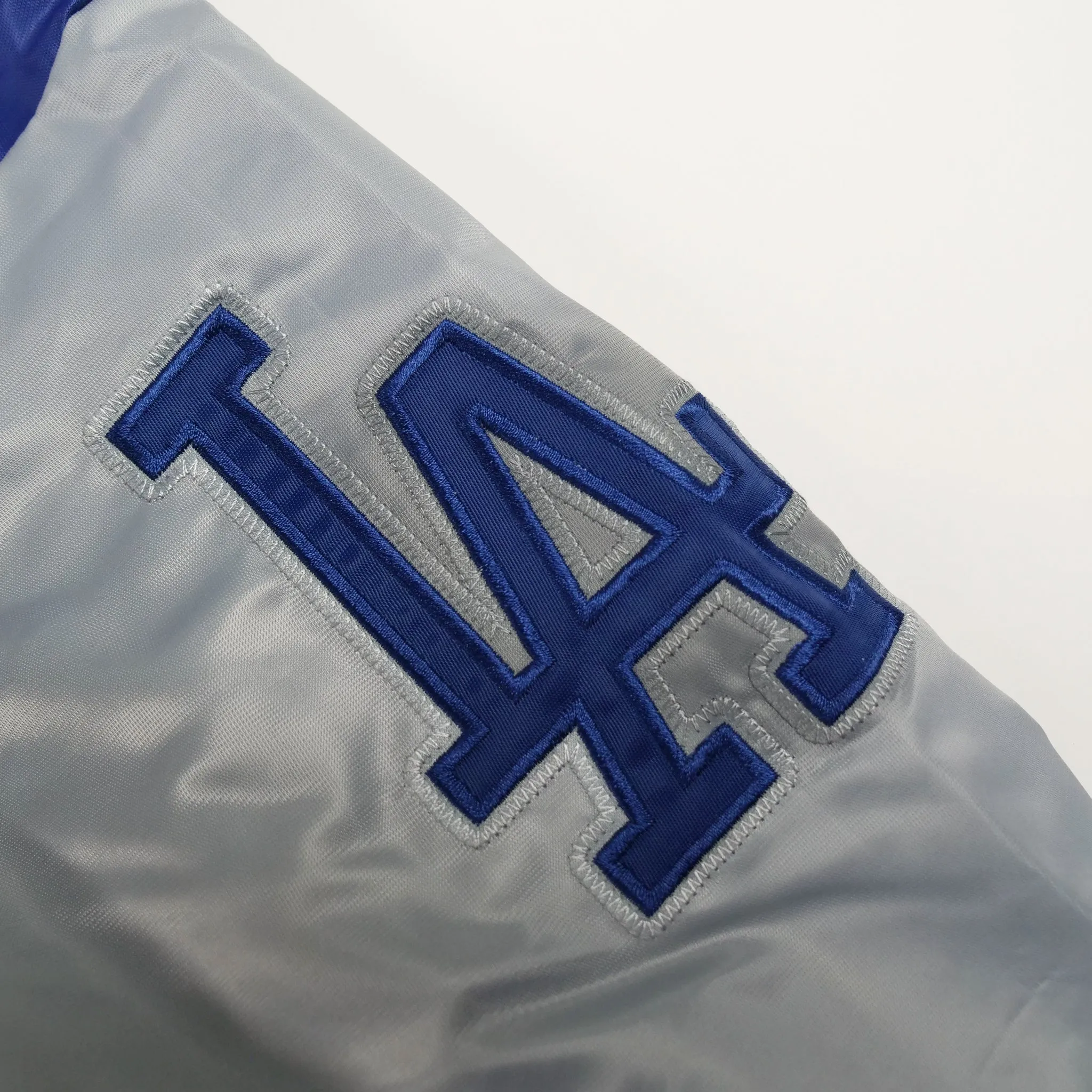 MLB Starter Satin Custom Exclusive Jacket Los Angeles Dodgers (Gray Alternate)