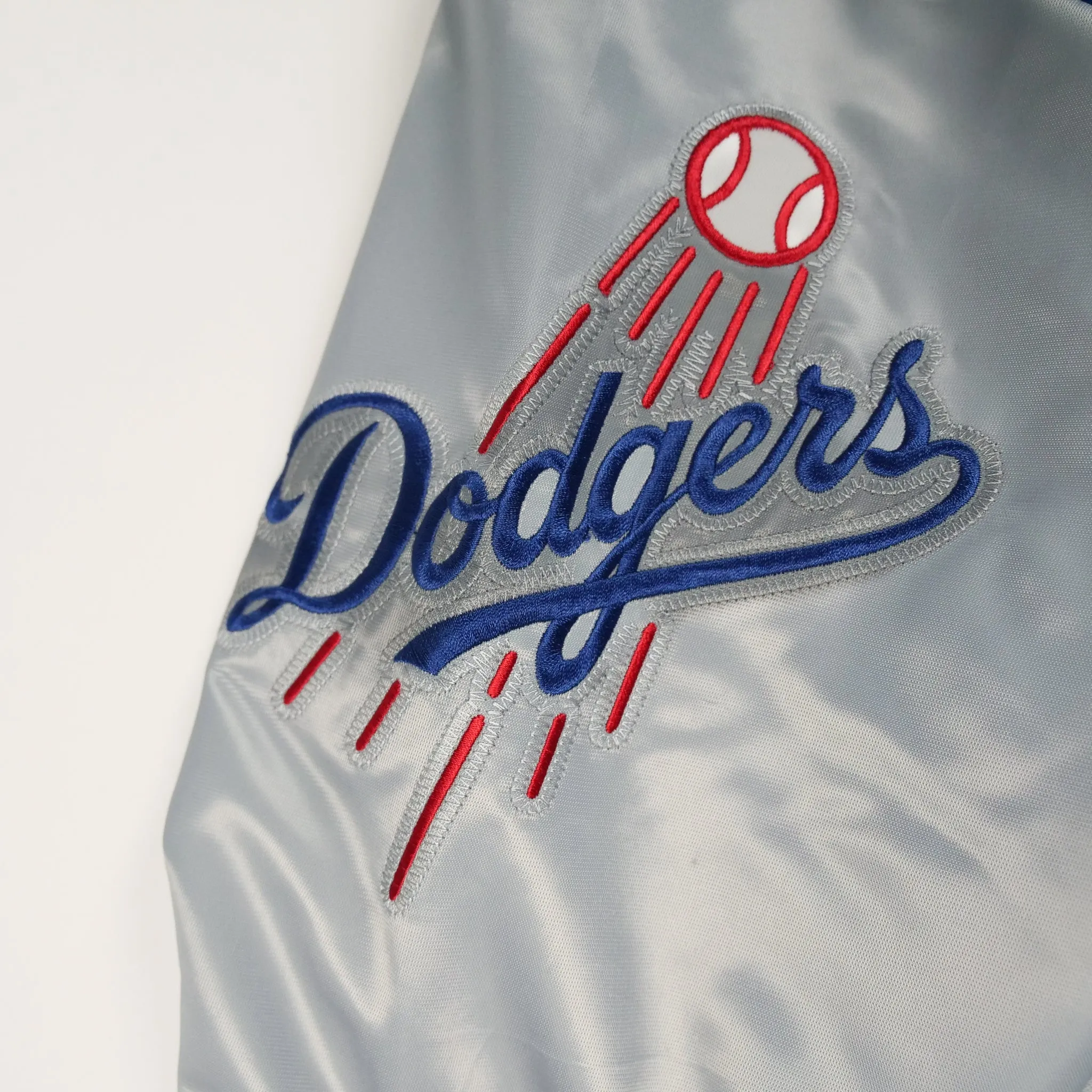 MLB Starter Satin Custom Exclusive Jacket Los Angeles Dodgers (Gray Alternate)