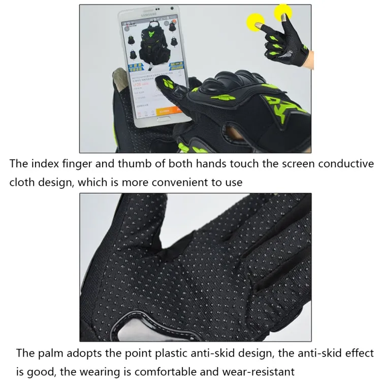 MOTOCENTRIC 13-MC-010 Touch Screen Motorcycle Breathable Gloves, Specification: XL(Green)