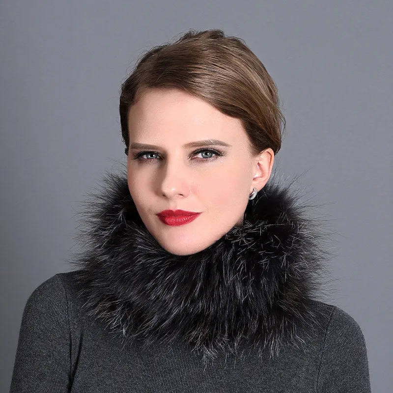 Neck scarf, female winter fur collar, small neck scarf, thickened warm scarf, fox fur