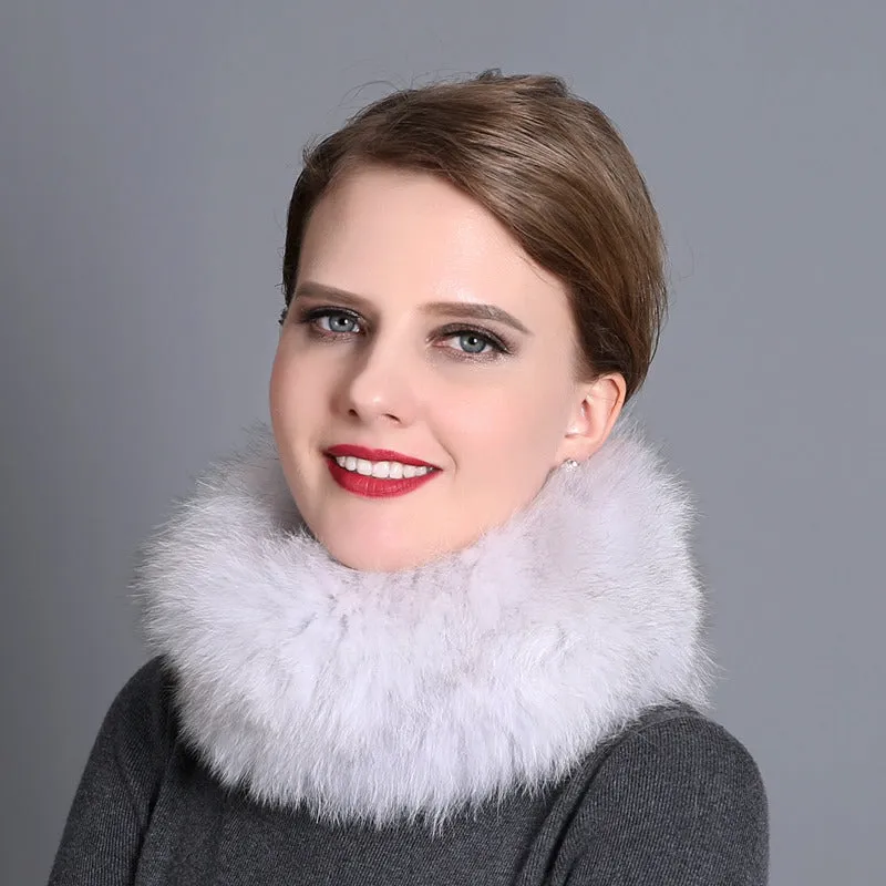 Neck scarf, female winter fur collar, small neck scarf, thickened warm scarf, fox fur