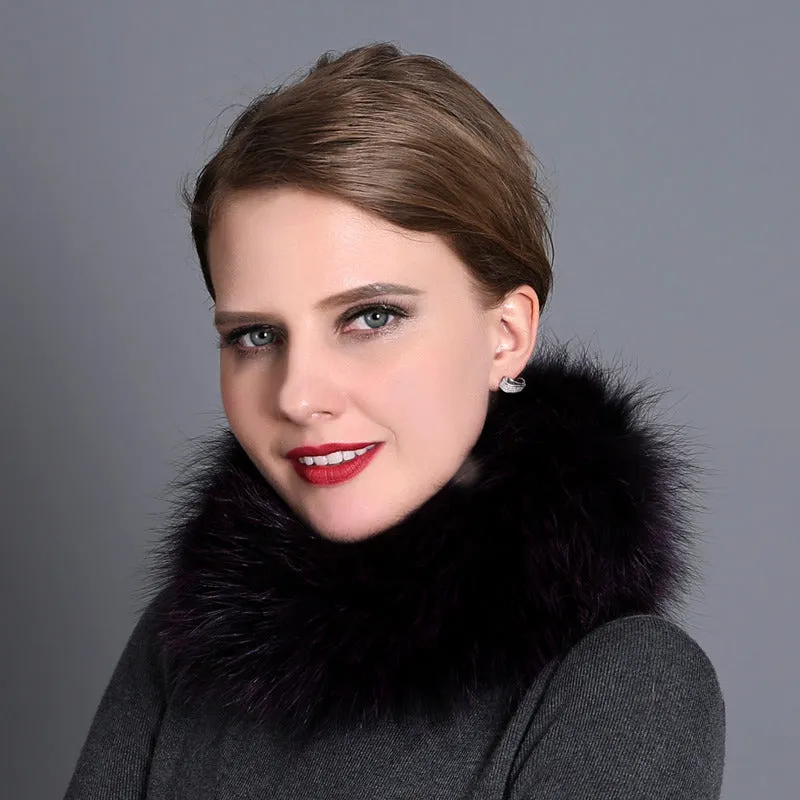 Neck scarf, female winter fur collar, small neck scarf, thickened warm scarf, fox fur