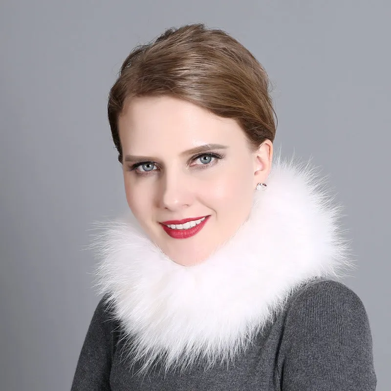 Neck scarf, female winter fur collar, small neck scarf, thickened warm scarf, fox fur