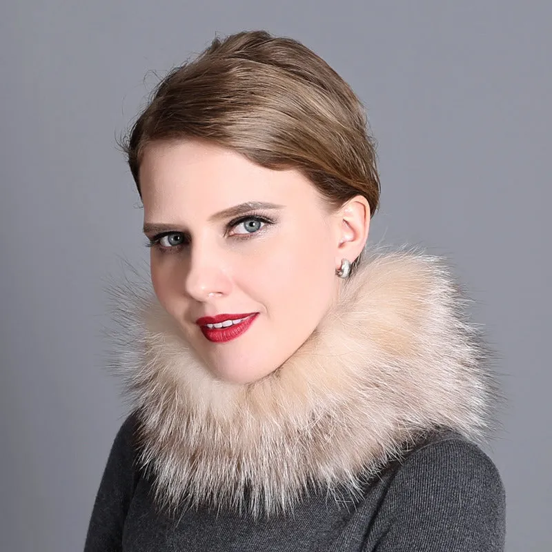 Neck scarf, female winter fur collar, small neck scarf, thickened warm scarf, fox fur