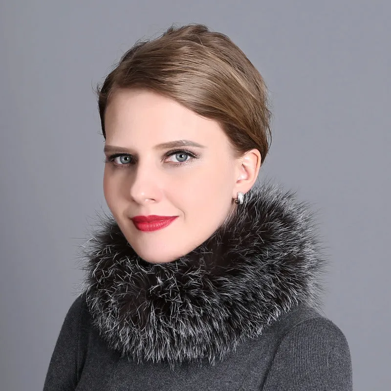 Neck scarf, female winter fur collar, small neck scarf, thickened warm scarf, fox fur