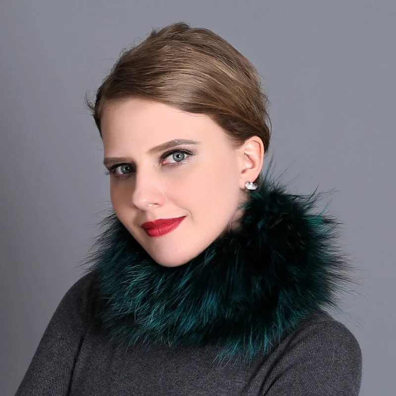 Neck scarf, female winter fur collar, small neck scarf, thickened warm scarf, fox fur