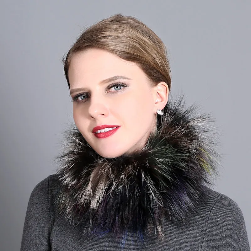 Neck scarf, female winter fur collar, small neck scarf, thickened warm scarf, fox fur