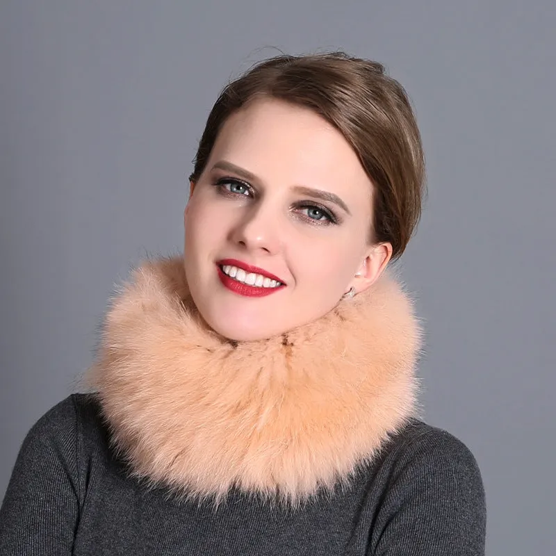 Neck scarf, female winter fur collar, small neck scarf, thickened warm scarf, fox fur