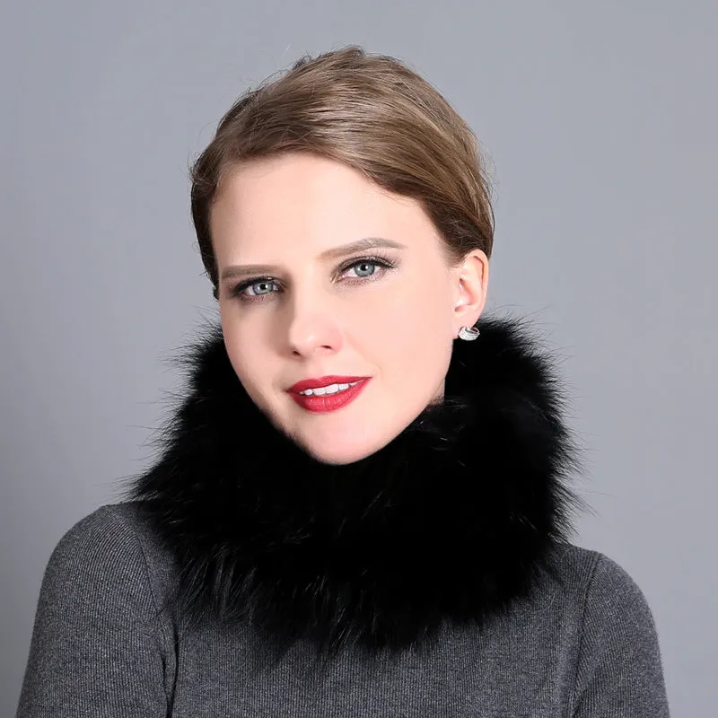 Neck scarf, female winter fur collar, small neck scarf, thickened warm scarf, fox fur