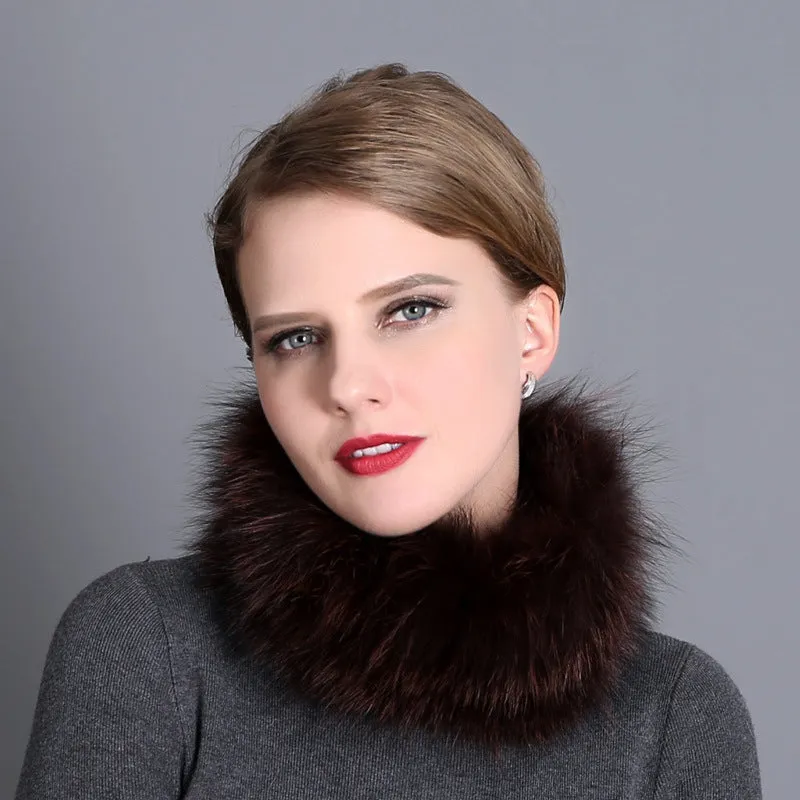 Neck scarf, female winter fur collar, small neck scarf, thickened warm scarf, fox fur