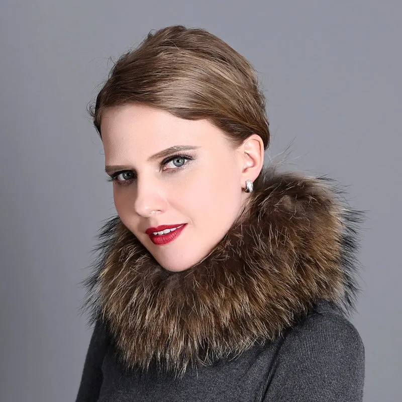 Neck scarf, female winter fur collar, small neck scarf, thickened warm scarf, fox fur