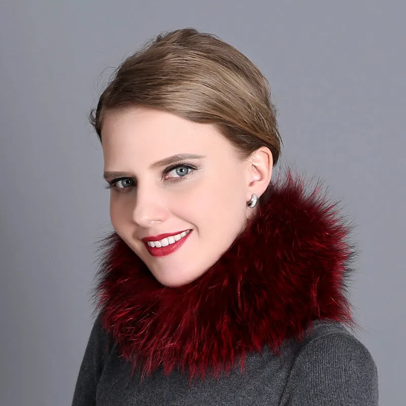 Neck scarf, female winter fur collar, small neck scarf, thickened warm scarf, fox fur