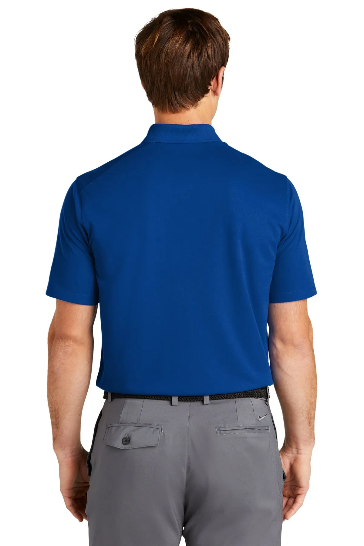 Nike Dri-FIT Micro Pique Custom Pocket Polos, Gym Blue