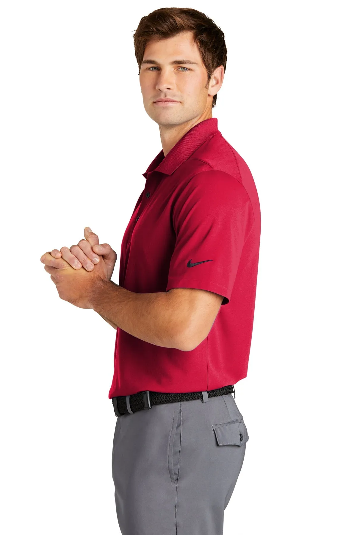 Nike Dri-FIT Micro Pique Customized Polos, University Red