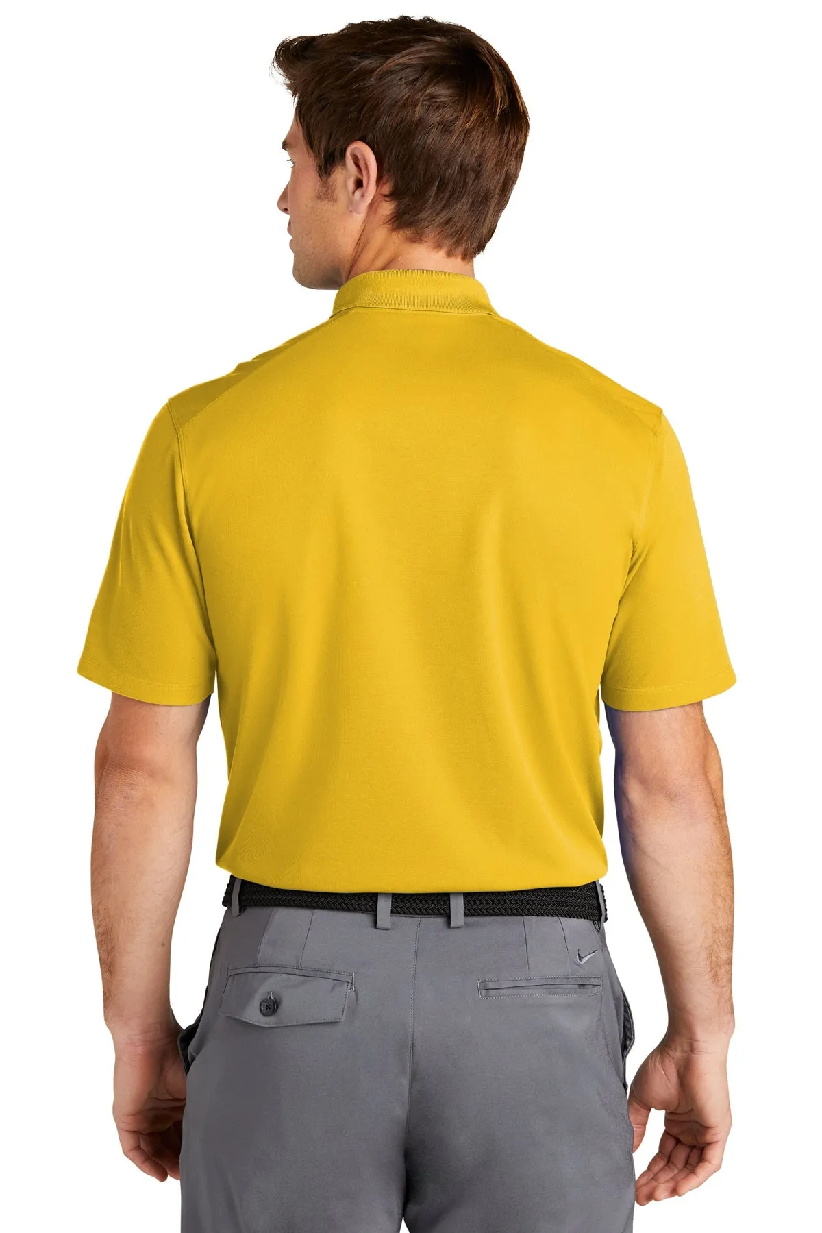 Nike Dri-FIT Micro Pique Customized Polos, Varsity Maize