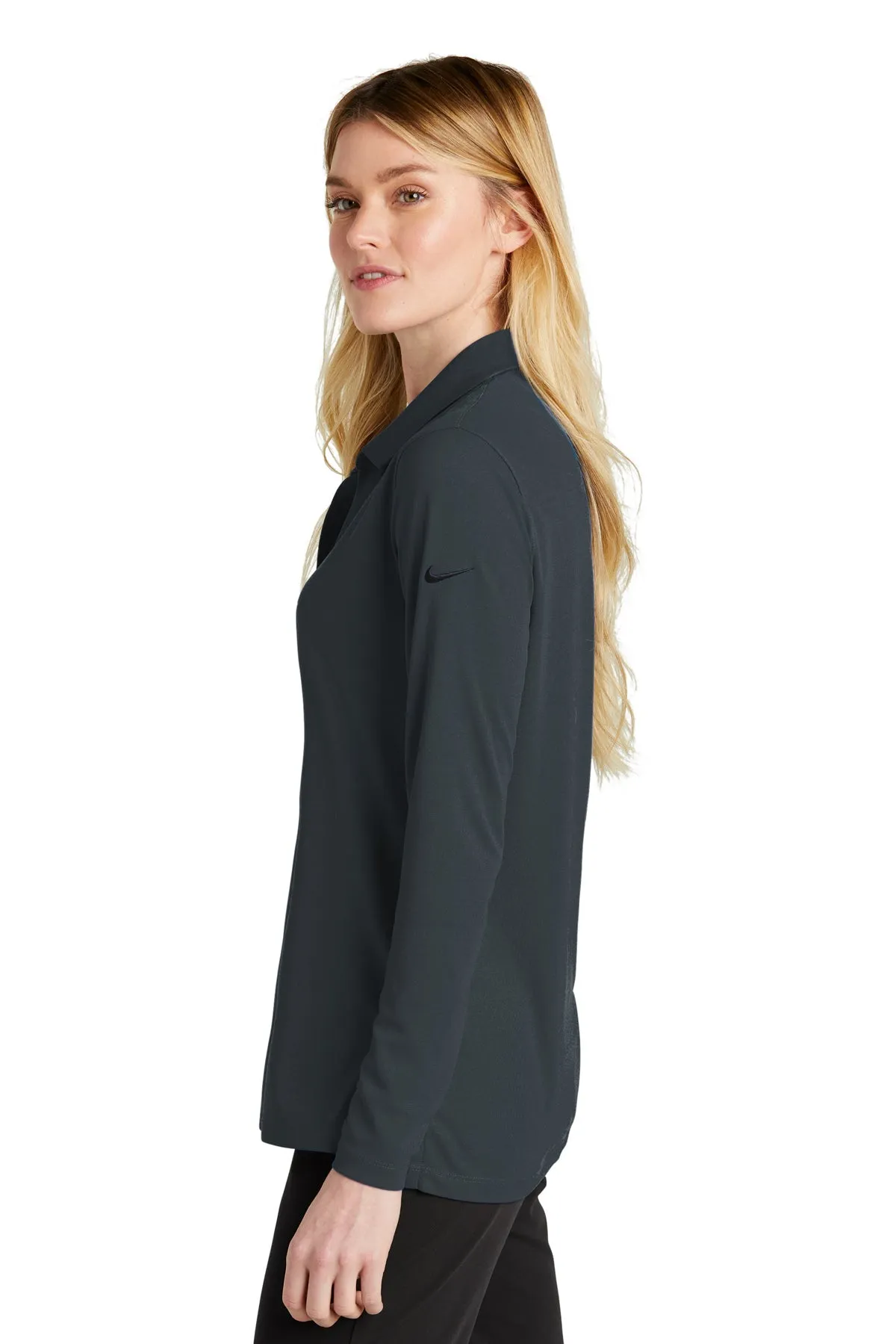 Nike Ladies Dri-FIT Long Sleeve Polo Anthracite [CR Powered by Epiroc]