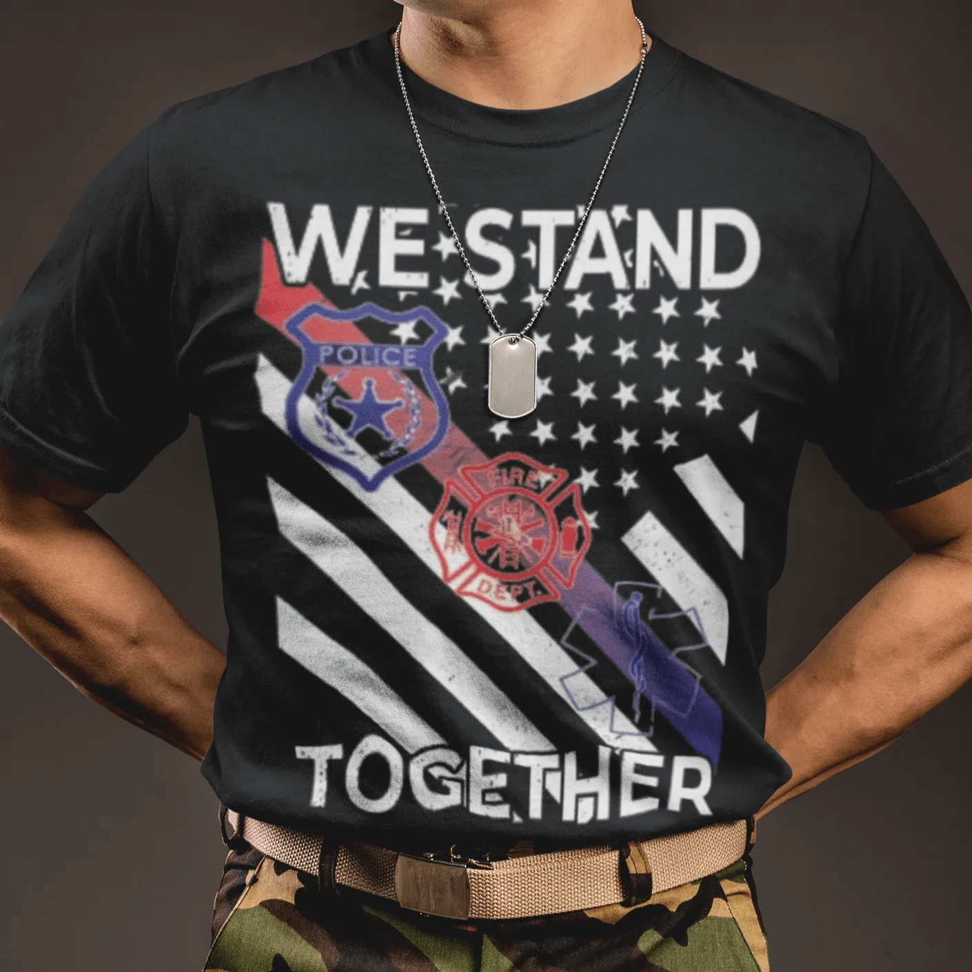 Occupation T-shirt We Stand Together Short Sleeve 100% Cotton Crew Neck Top