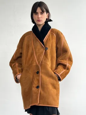 Ochre Shearling Coat (L)