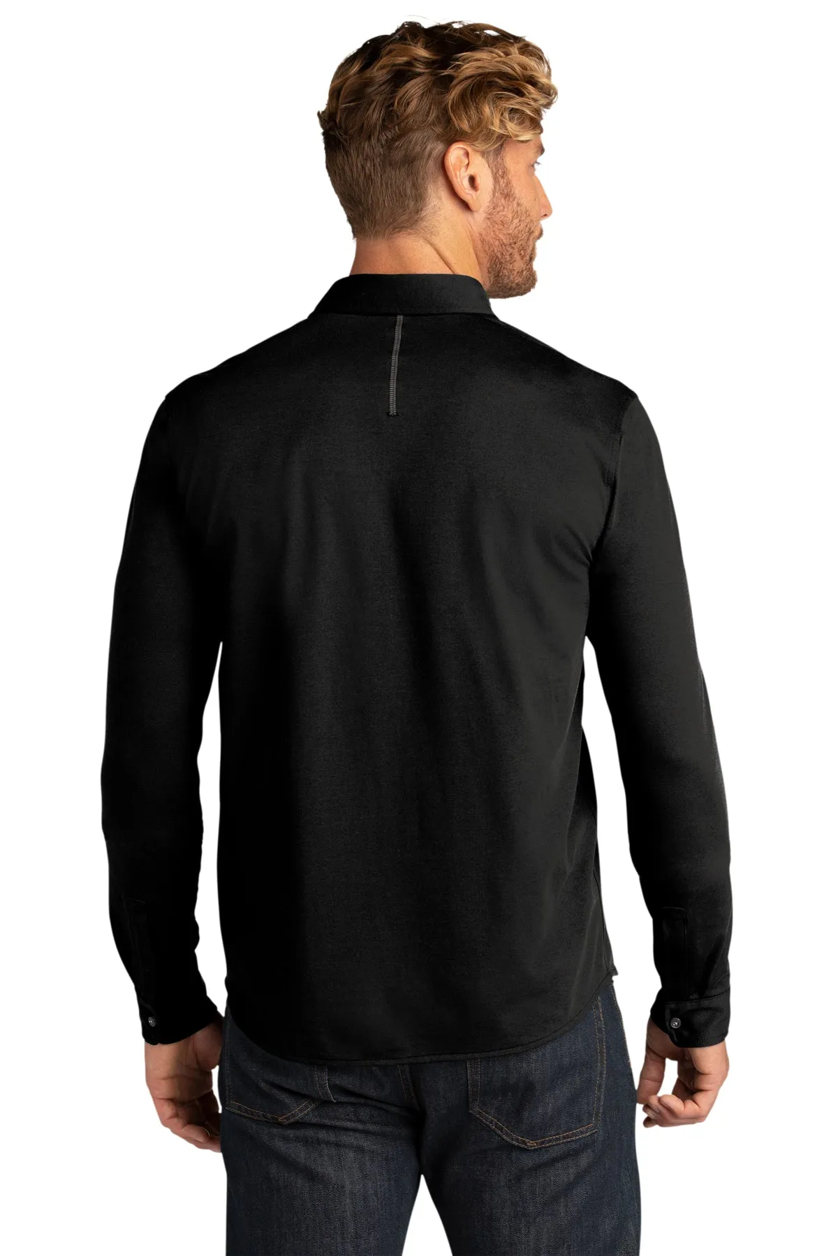 OGIO Code Stretch Long Sleeve Button-Up Blacktop