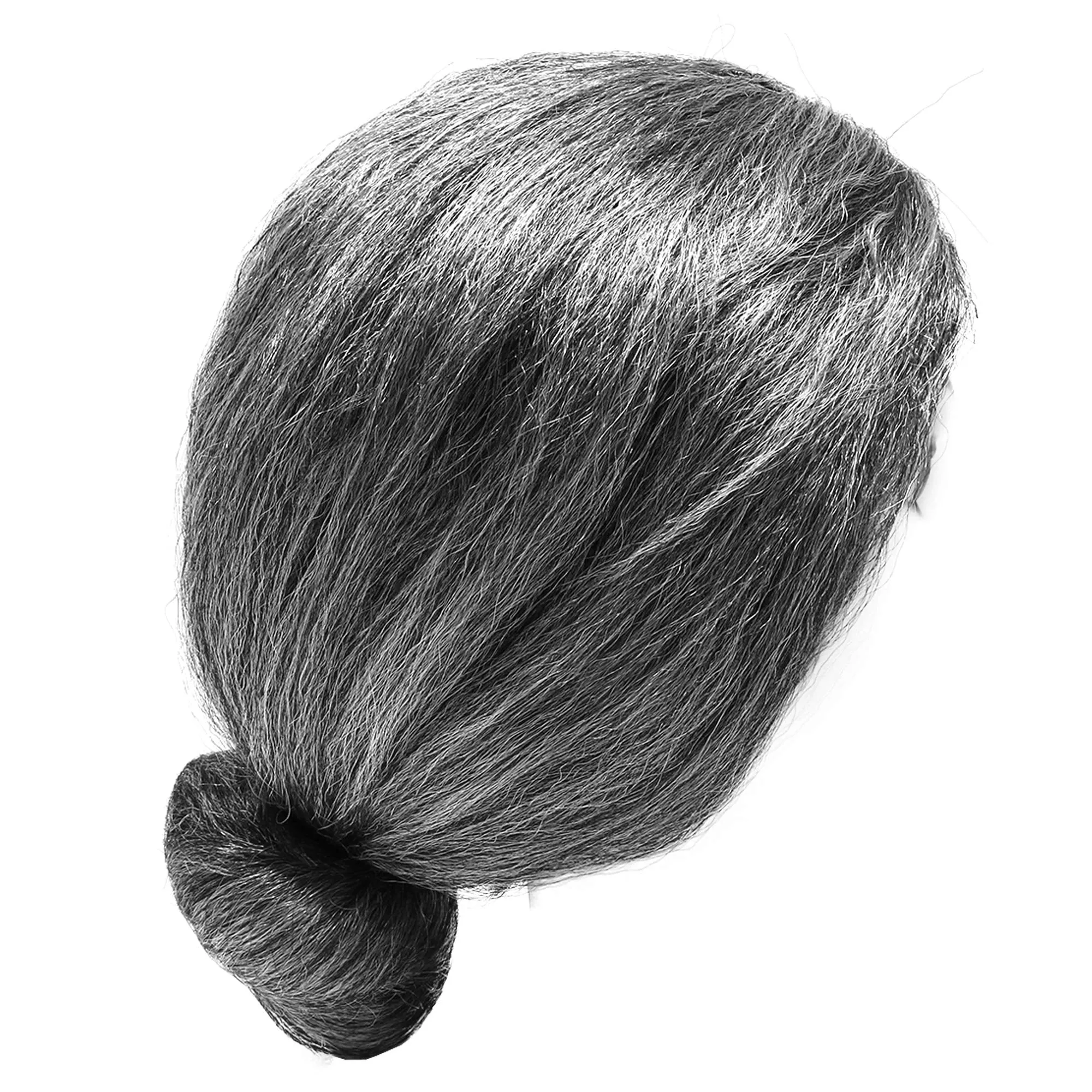 Old Lady Costume Wig - Silver Granny Bun Wig Costume Accessories - 1 Piece