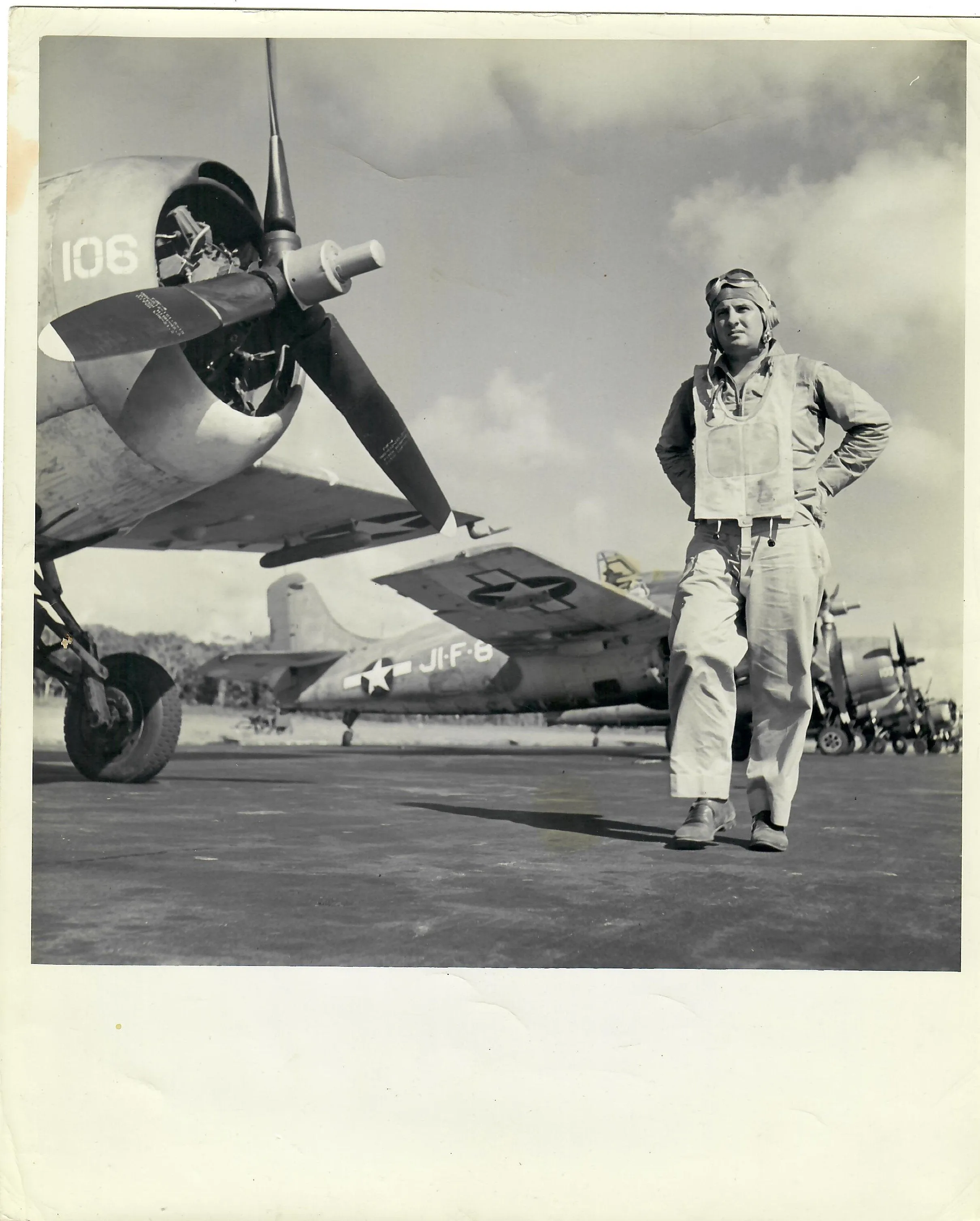 Original U.S. WWII Navy Fighter Squadron VF-72 Highly Decorated Named Service Coat with Original Documents