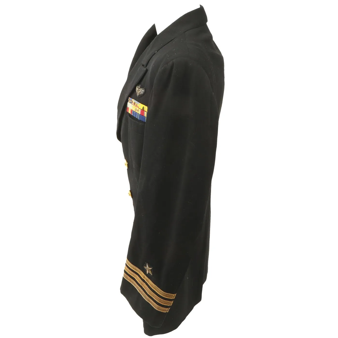 Original U.S. WWII Navy Fighter Squadron VF-72 Highly Decorated Named Service Coat with Original Documents